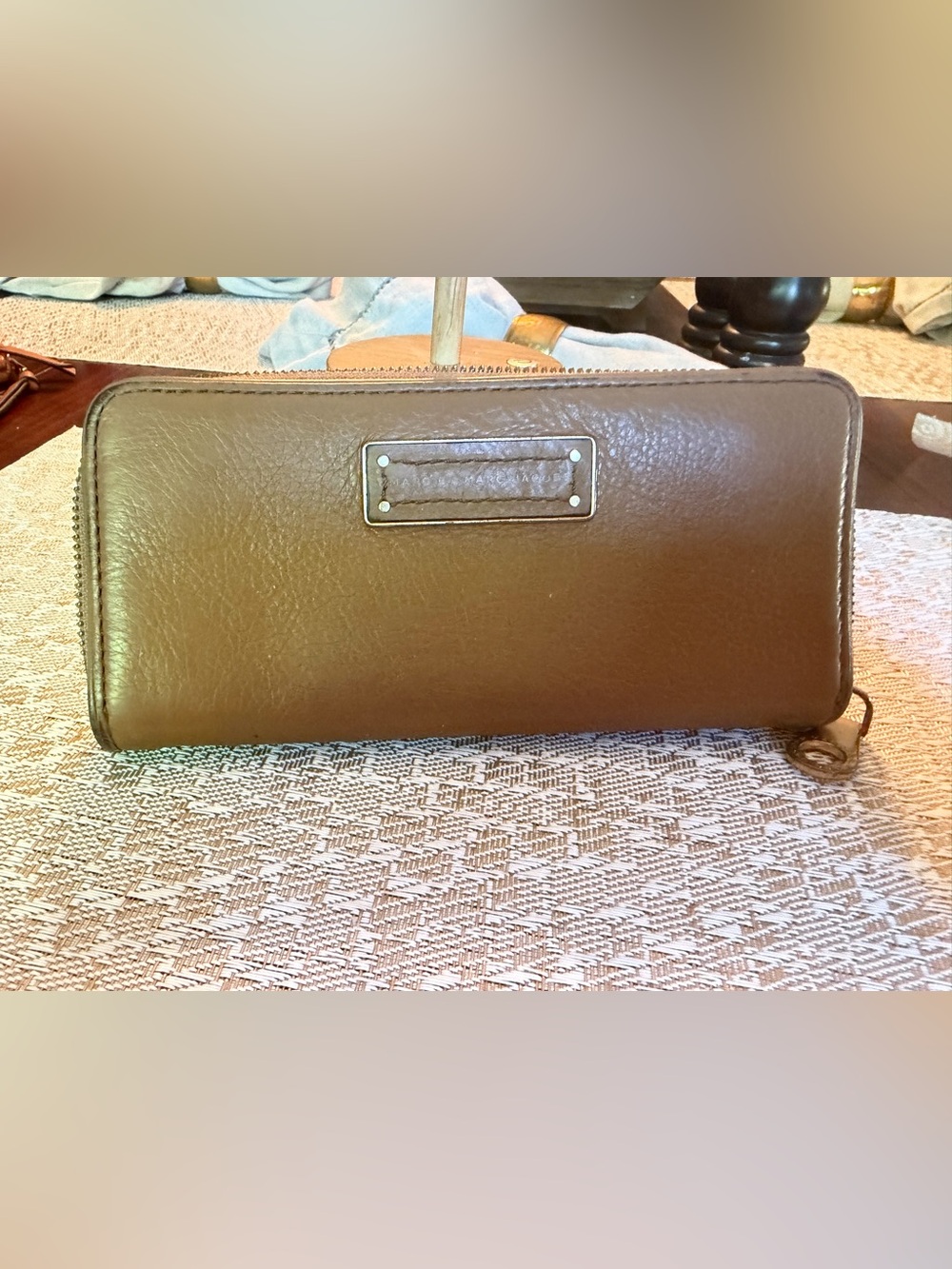Marc by Marc Jacobs beige leather wallet
